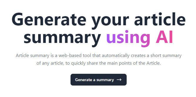 Изображение для сервиса Article Summary номер один