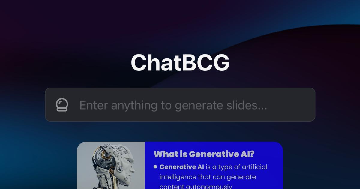 Изображение для сервиса ChatBCG номер один