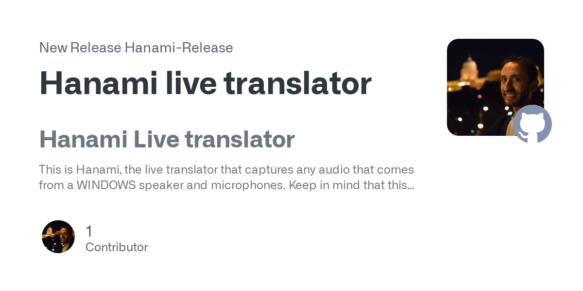 Изображение для сервиса Hanami live translator номер один