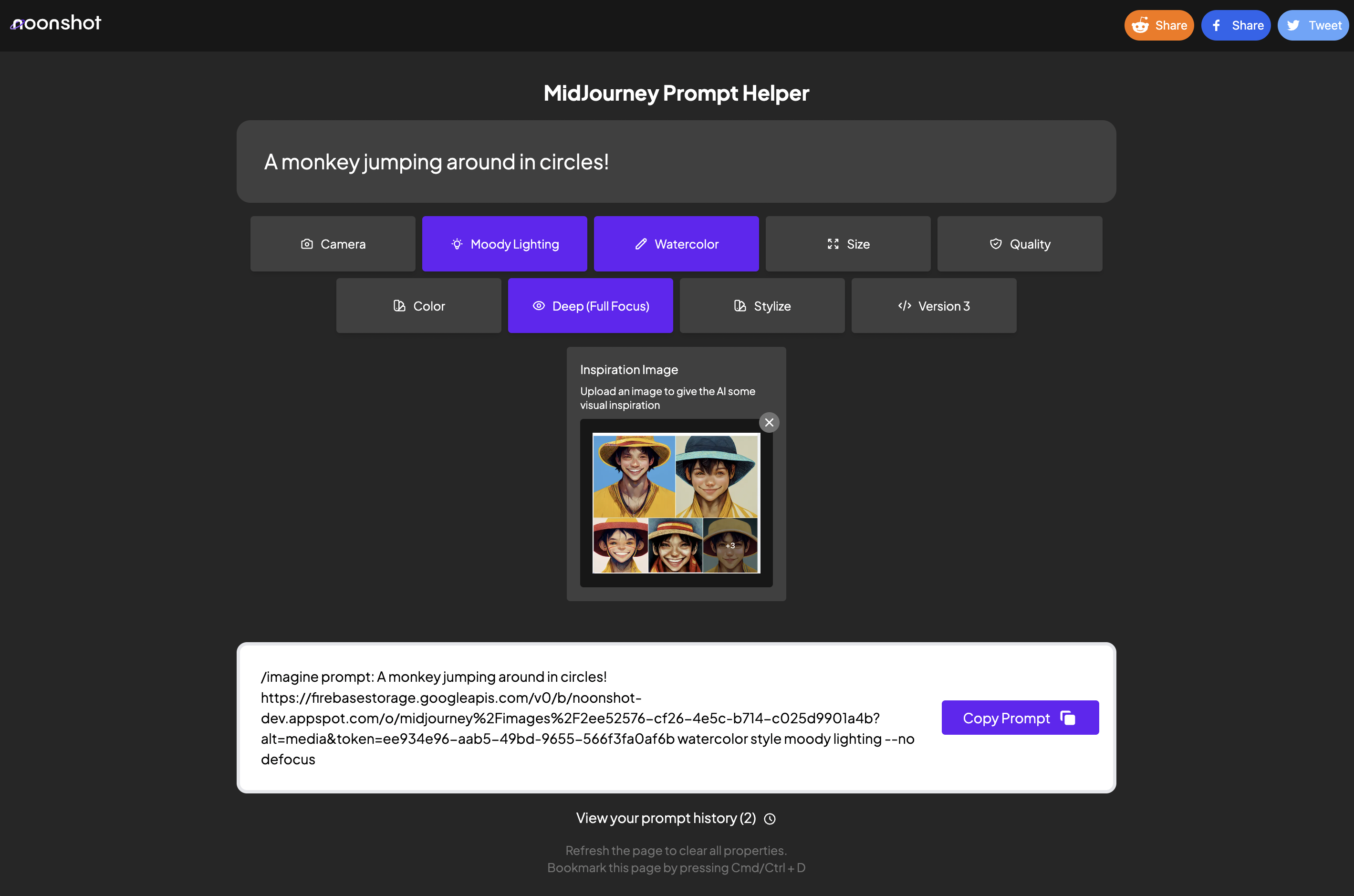 Изображение для сервиса MidJourney Prompt Tool номер один