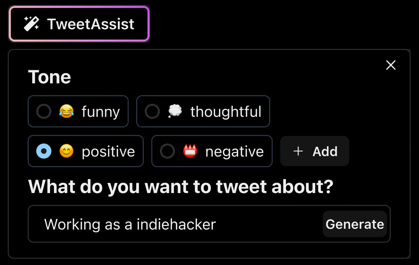 Изображение для сервиса Tweet Assist App номер один