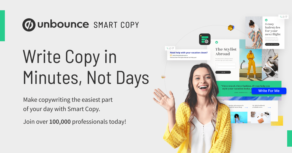 Изображение для сервиса Unbounce Smart Copy номер один