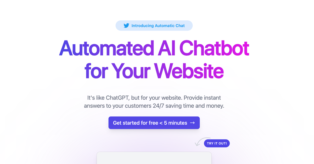 Изображение для сервиса Automatic Chat номер один