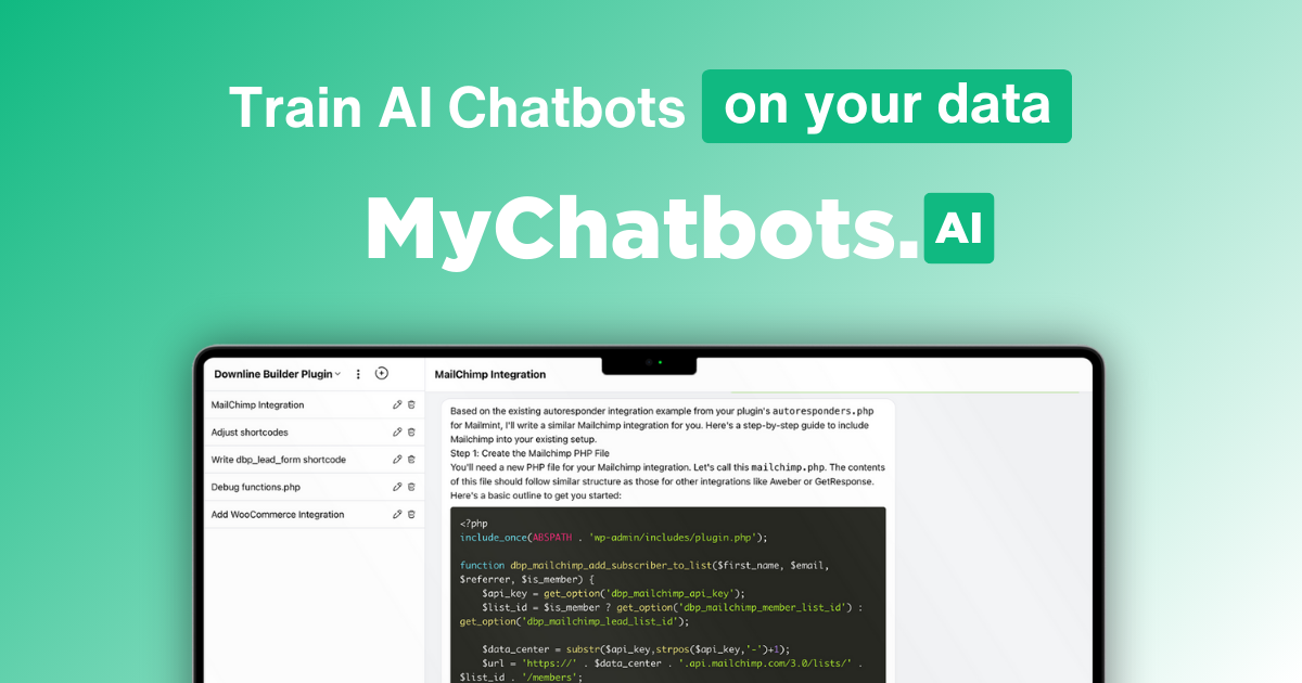 Изображение для сервиса MyChatbots.AI номер один