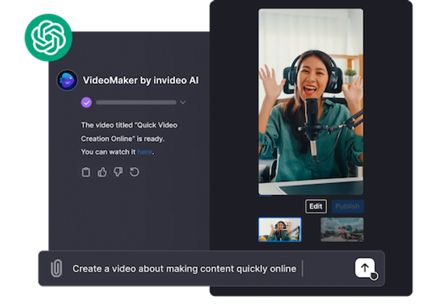 Изображение для сервиса Video Maker by invideo AI номер один