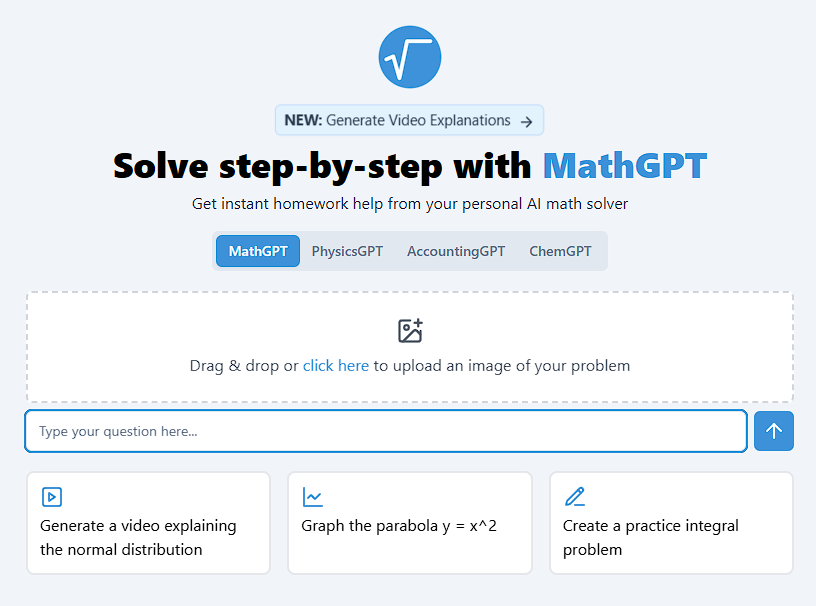 Изображение для сервиса MathGPT номер один