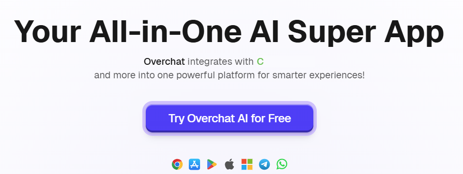 Изображение для сервиса OverChat AI номер один