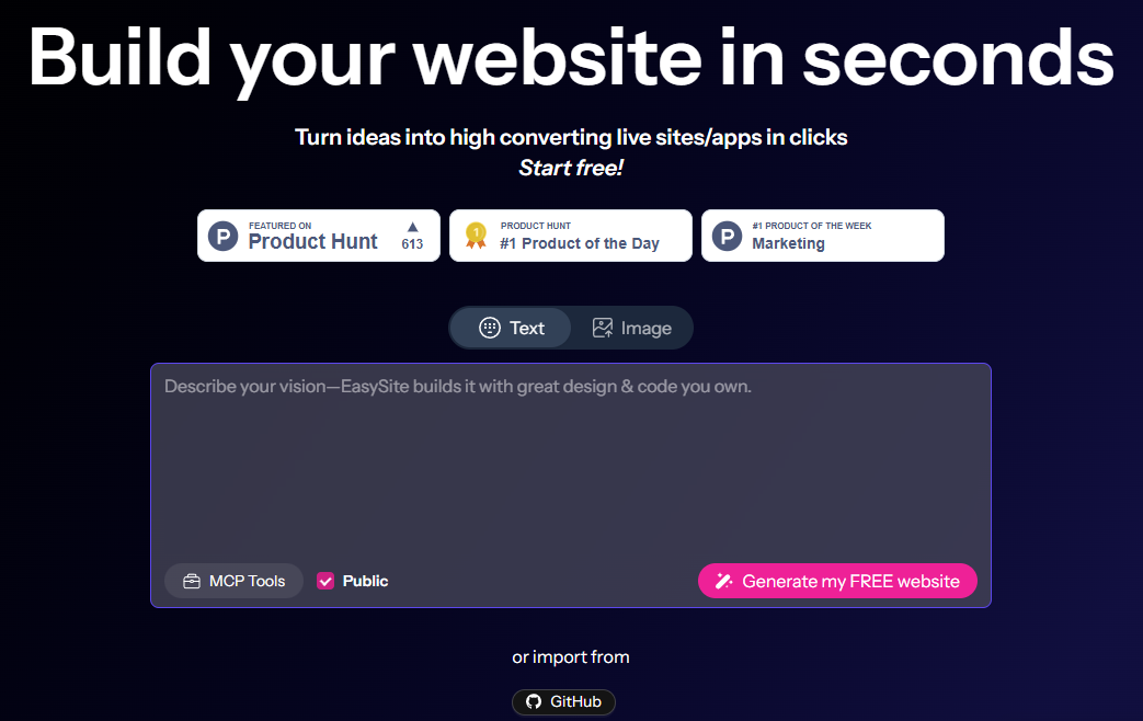 Изображение для сервиса EasySite номер один