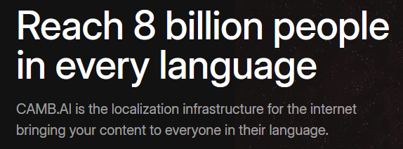 Изображение для сервиса CAMB.AI номер один