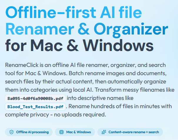 Изображение для сервиса RenameClick номер один