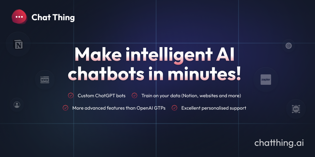 Chat Thing Создайте индивидуального AI агента для бизнеса с поддержкой ...