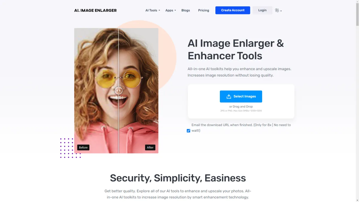 Сайт AI Image Enlarger