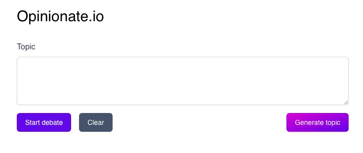 Сайт Opinionate.io
