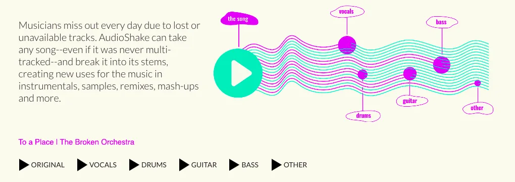 Сайт Audioshake