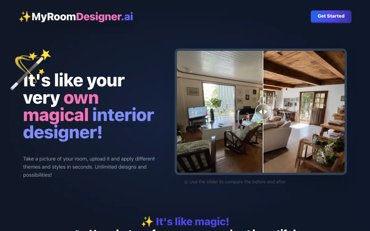 Сайт MyRoomDesigner.ai