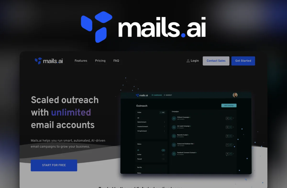 Сайт Mails.ai