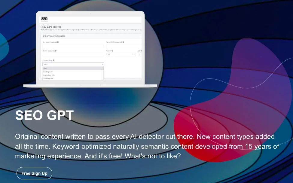 Сайт SEO GPT