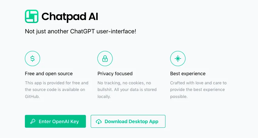Сайт Chatpad AI