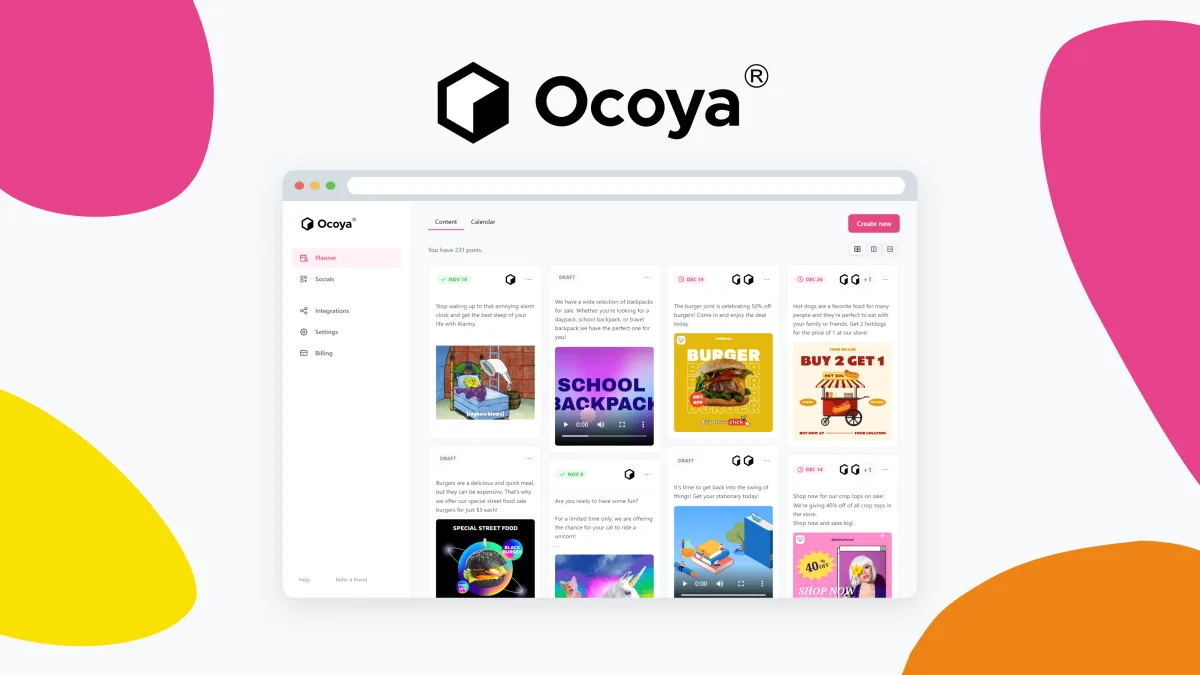 Сайт Ocoya