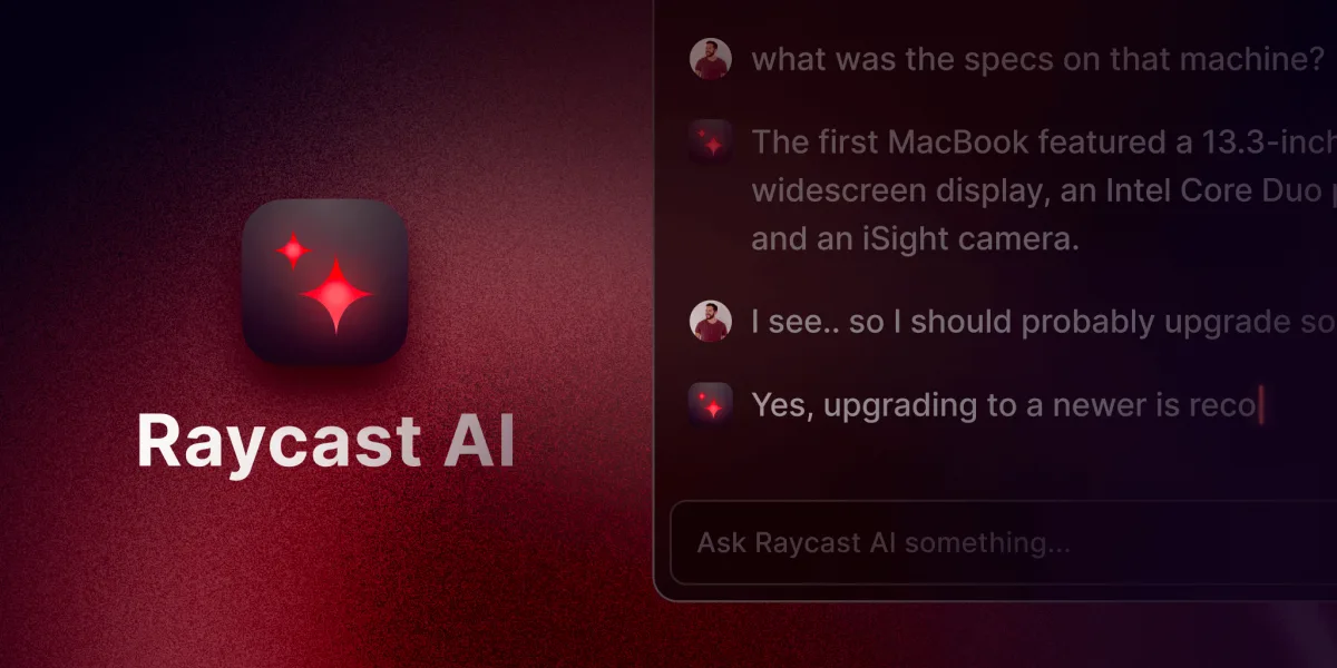 Сайт Raycast AI