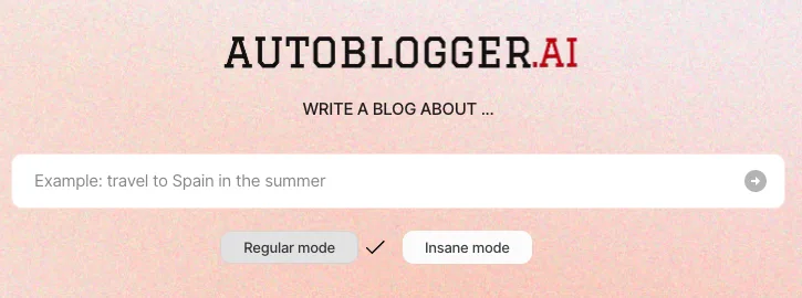 Сайт Autoblogger.ai