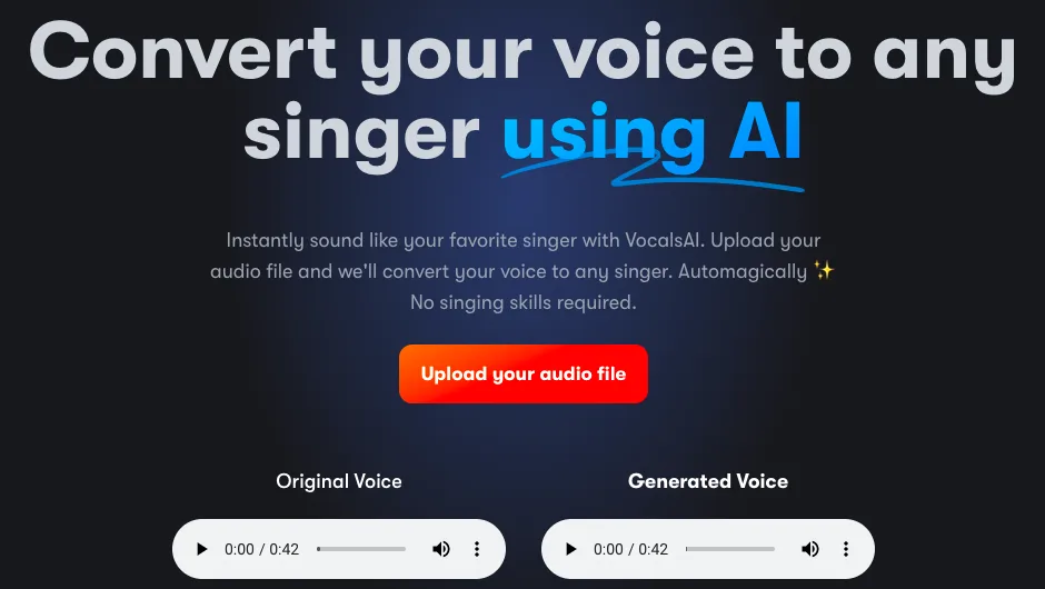 Сайт Revocalize AI
