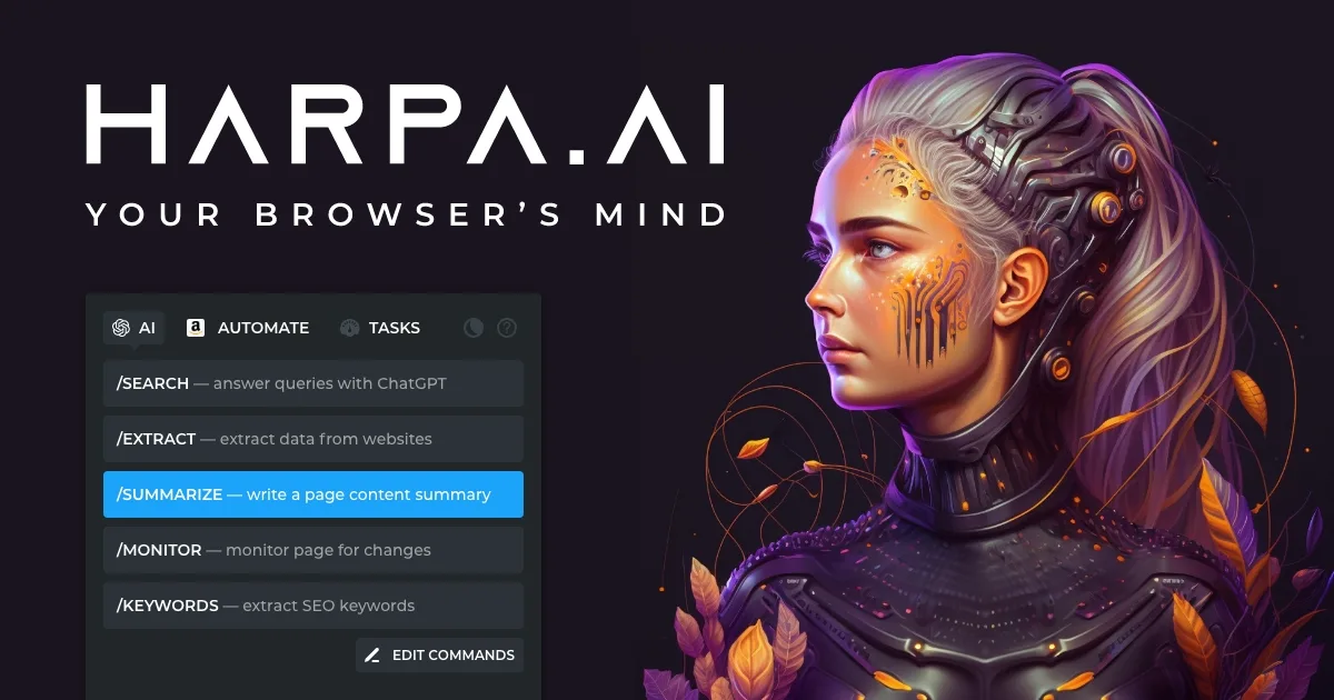 Сайт Harpa AI