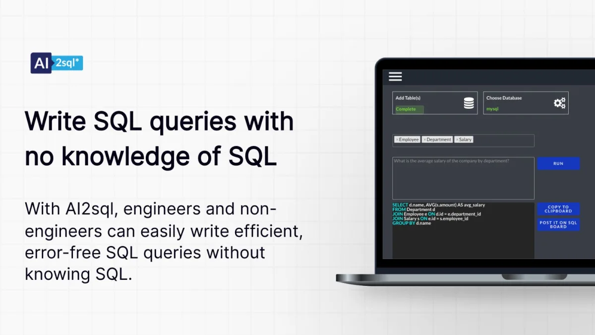 Сайт AI 2 SQL