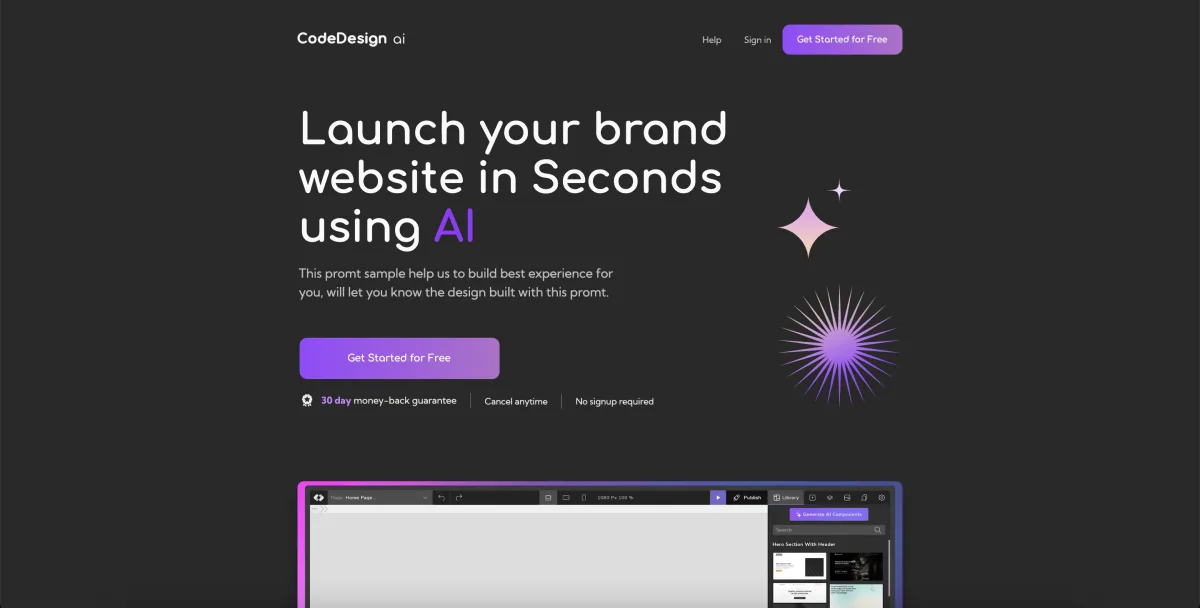 Сайт CodeDesign.ai