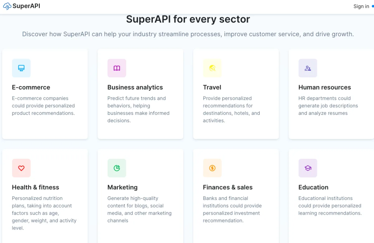 Сайт SuperAPI
