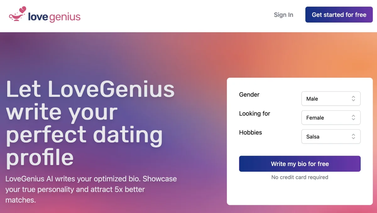 Сайт LoveGenius