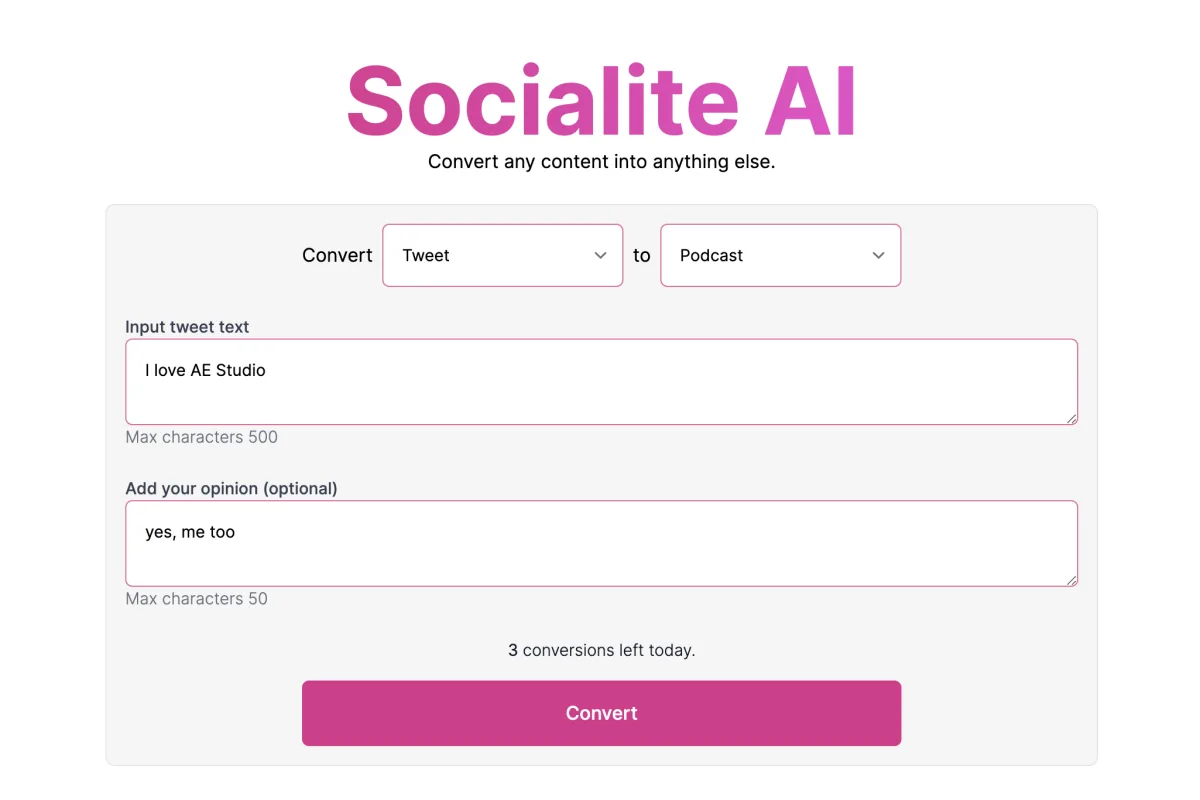 Сайт Socialite AI