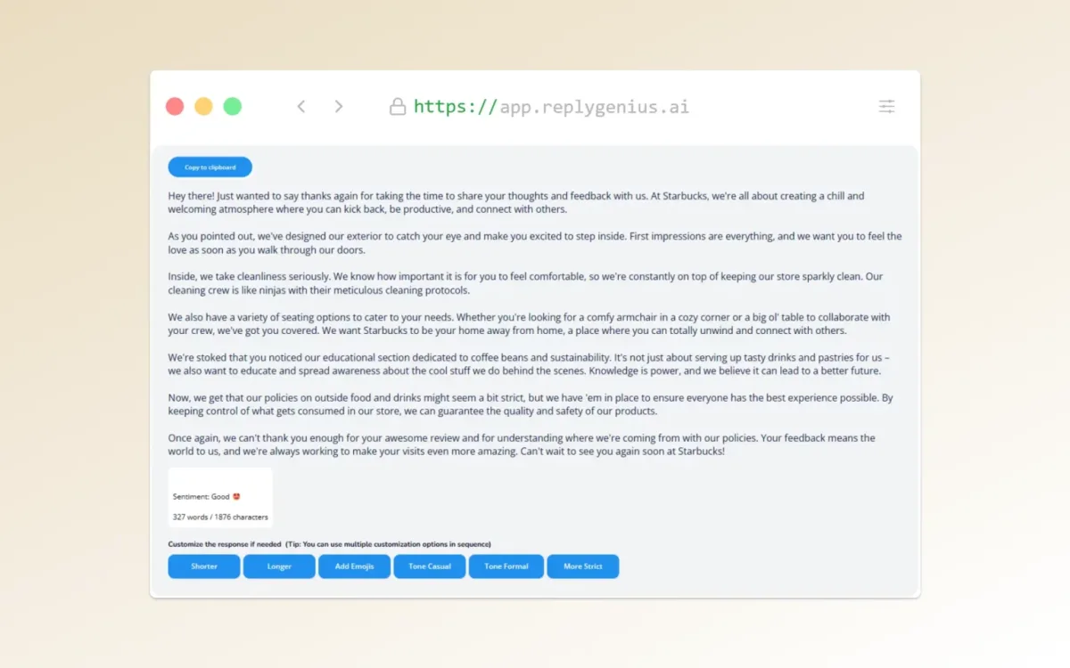 Сайт ReplyGenius.ai