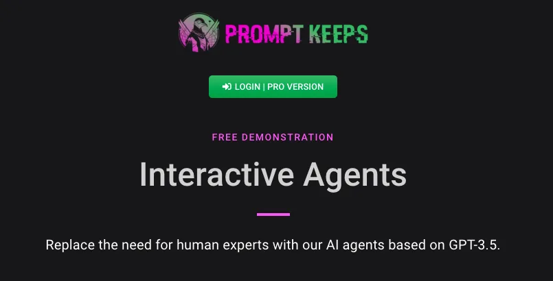 Сайт Prompt Keeps