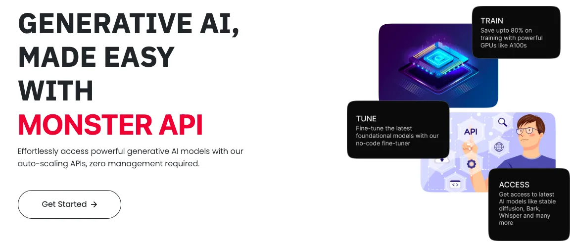 Сайт Monster API