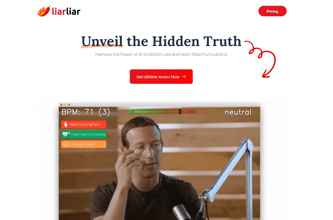 Сайт LiarLiar.AI
