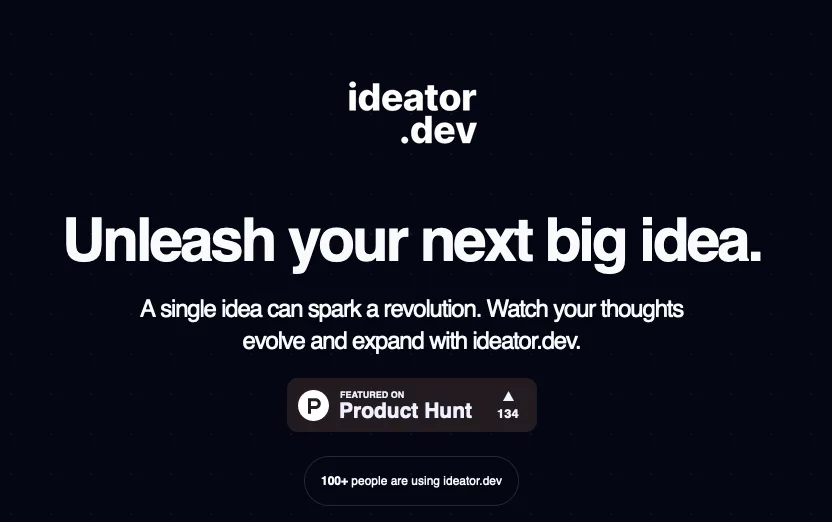 Сайт ideator.dev