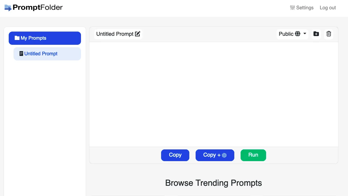 Сайт PromptFolder