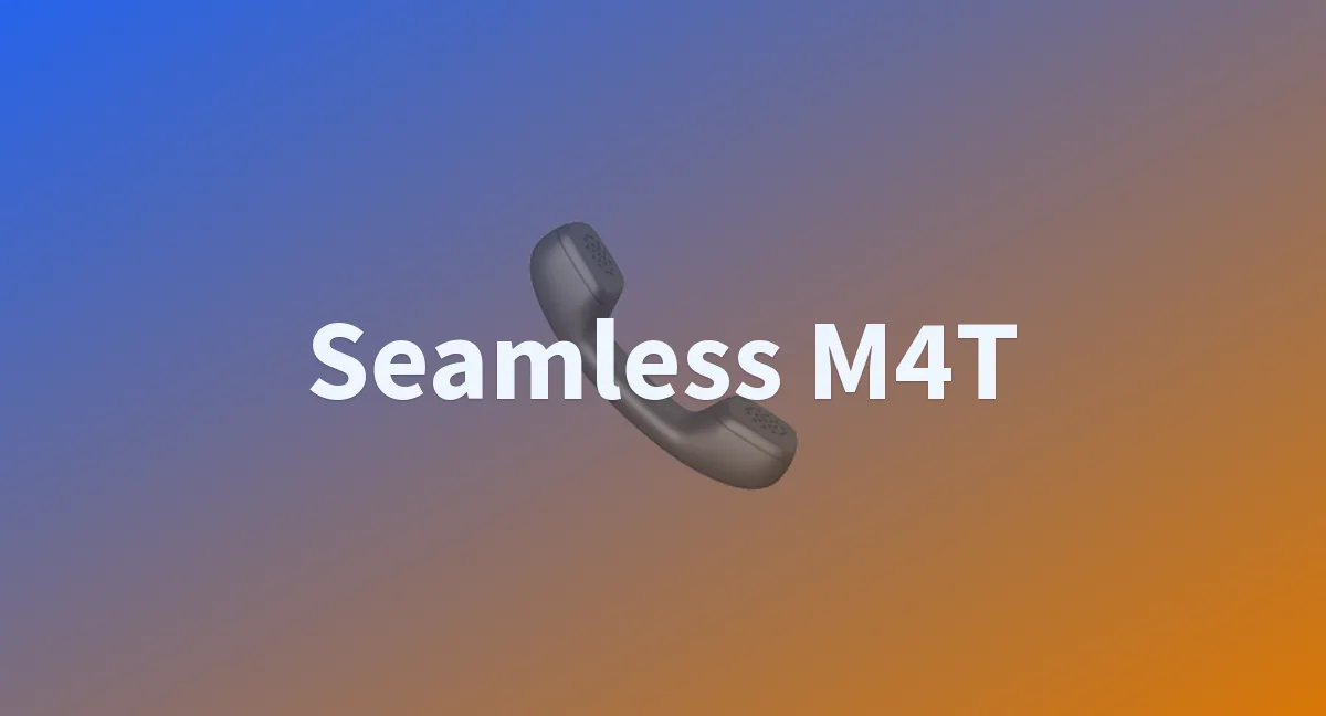Сайт Seamless M4T
