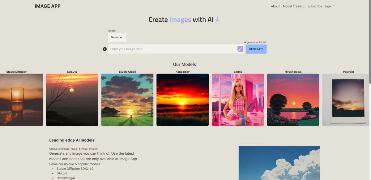Сайт Image App