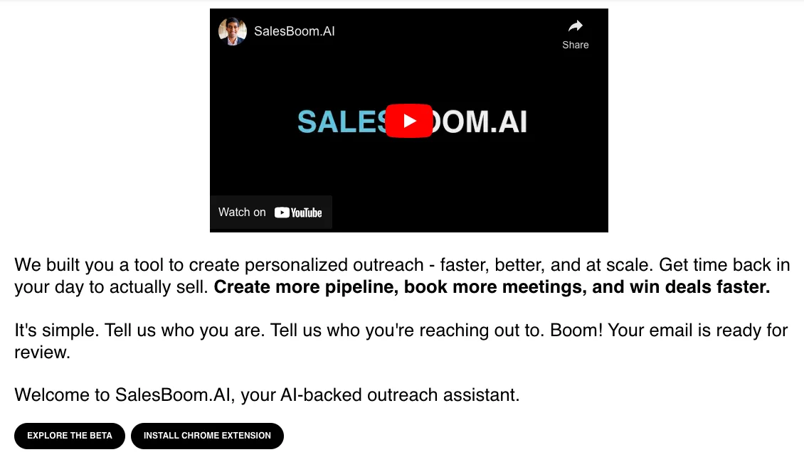 Сайт Salesboom.AI