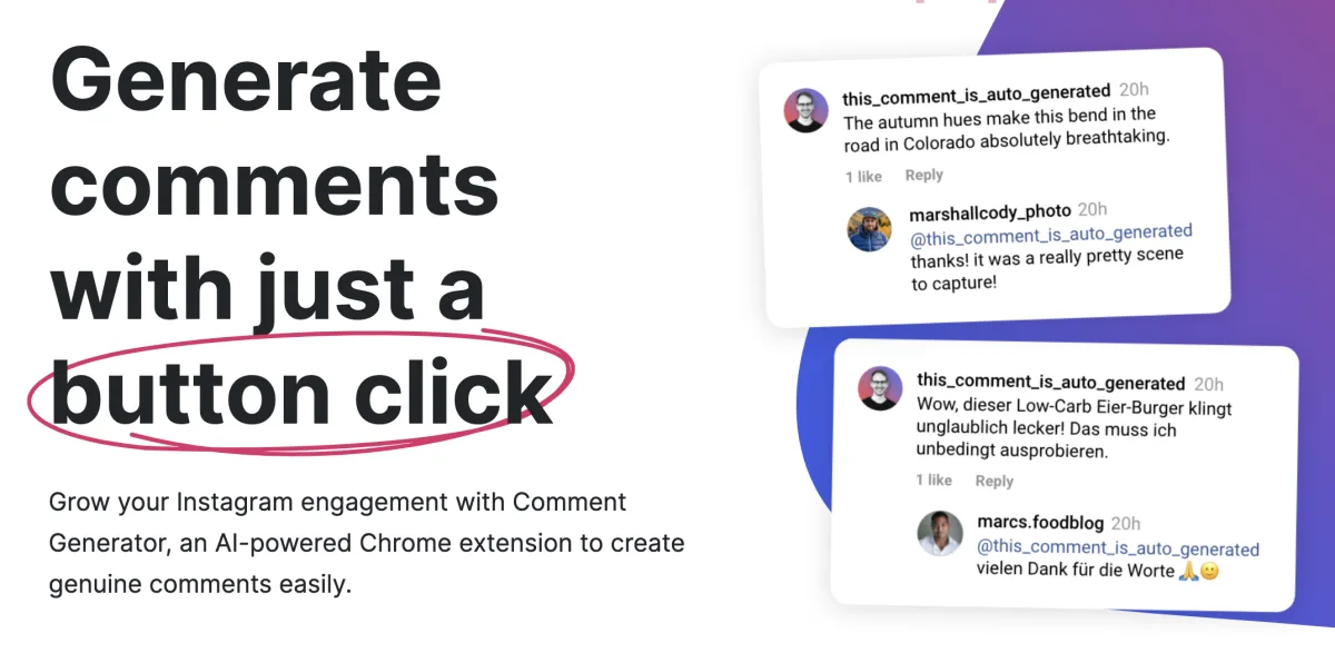 Сайт Comment Generator