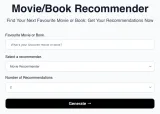 Логотип Movie & Book Recommender