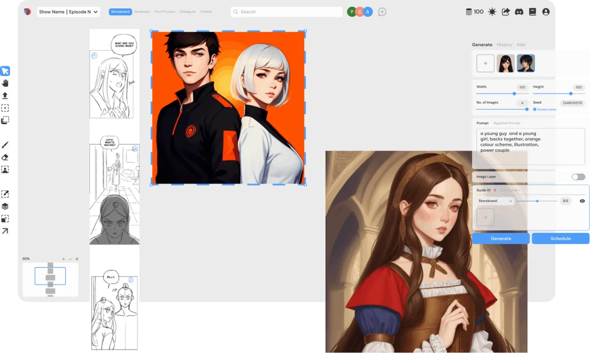 Сайт Dashtoon Studio