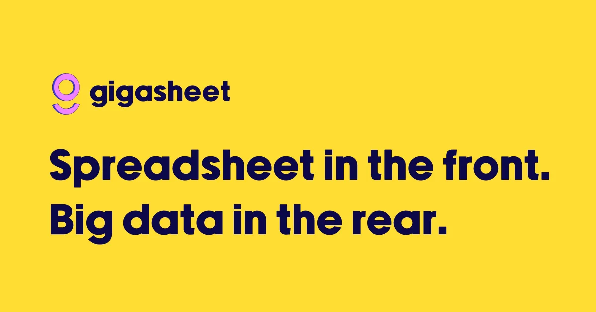 Сайт Gigasheet