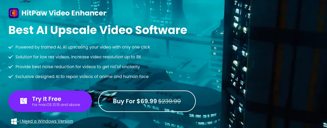 Сайт HitPaw Video Enhancer