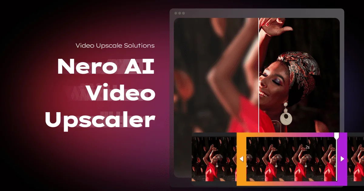Сайт Nero AI Video Upscaler
