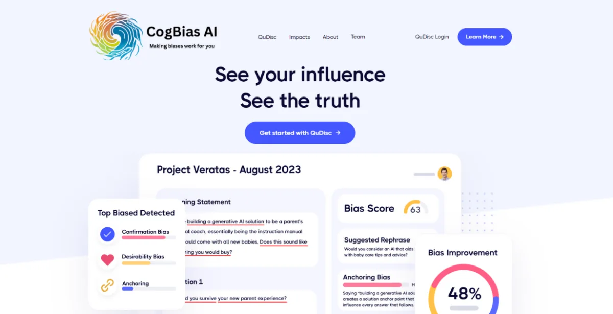 Сайт CogBias AI