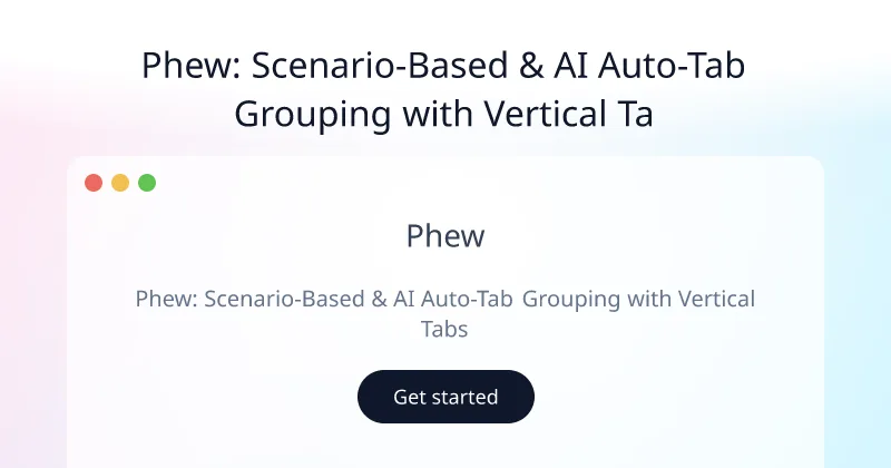 Сайт Phew AI Tab