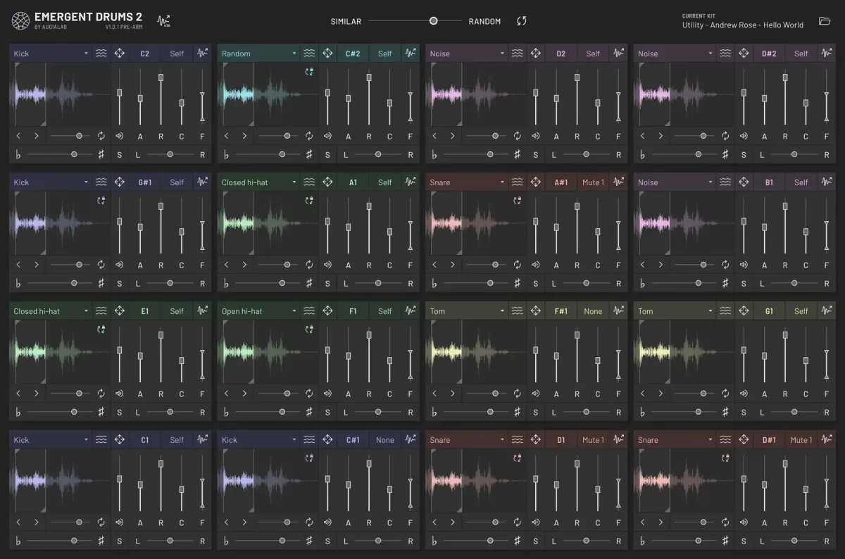 Сайт Audialab Emergent Drums